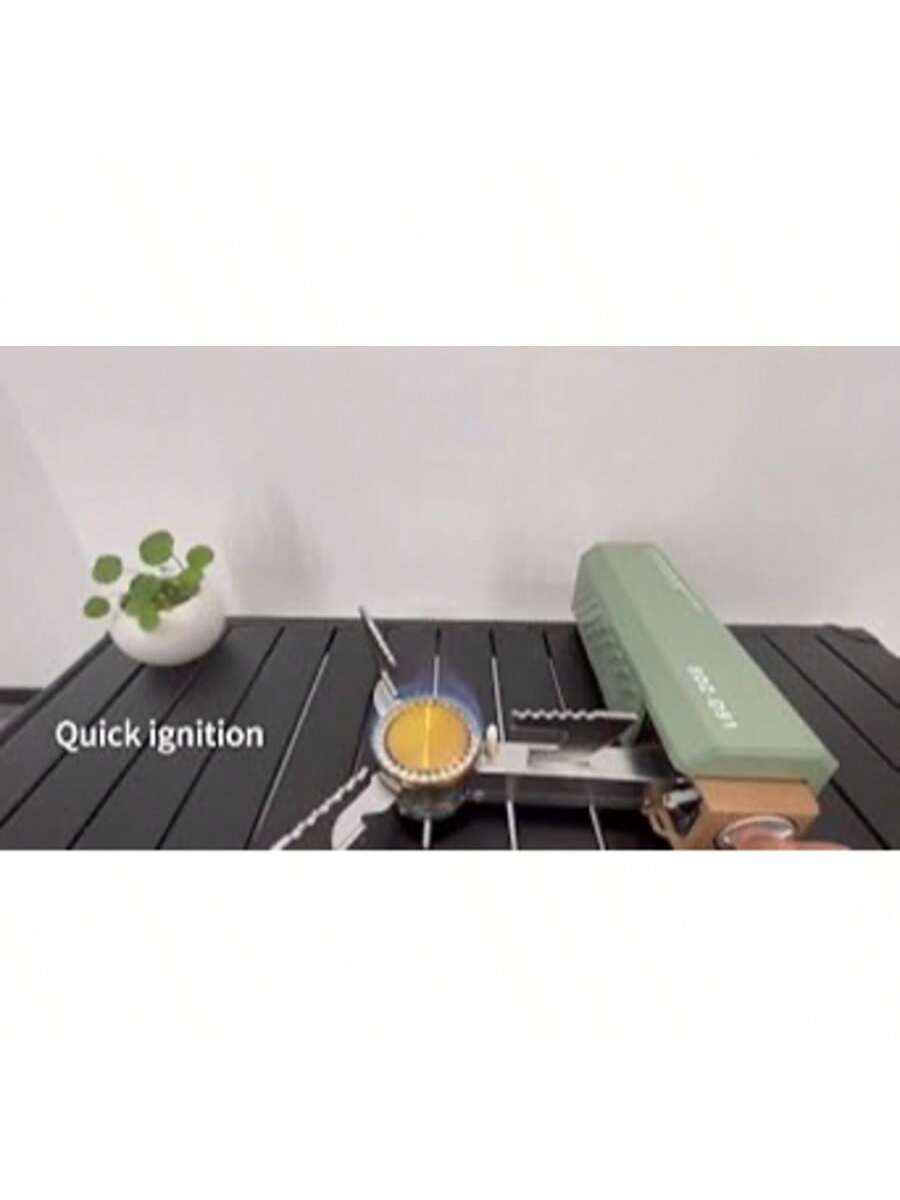 Estufa de Gas Portátil para Camping | Encendido Rápido | Compacta y Plegable | Soporte Antideslizante | Compatible con Cartuchos Butano