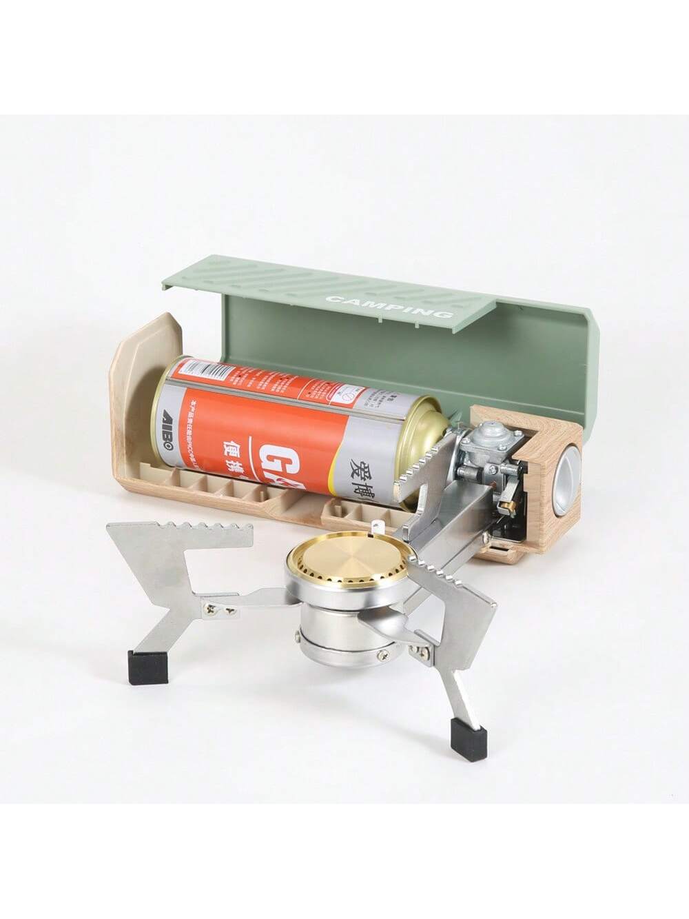 Estufa de Gas Portátil para Camping | Encendido Rápido | Compacta y Plegable | Soporte Antideslizante | Compatible con Cartuchos Butano