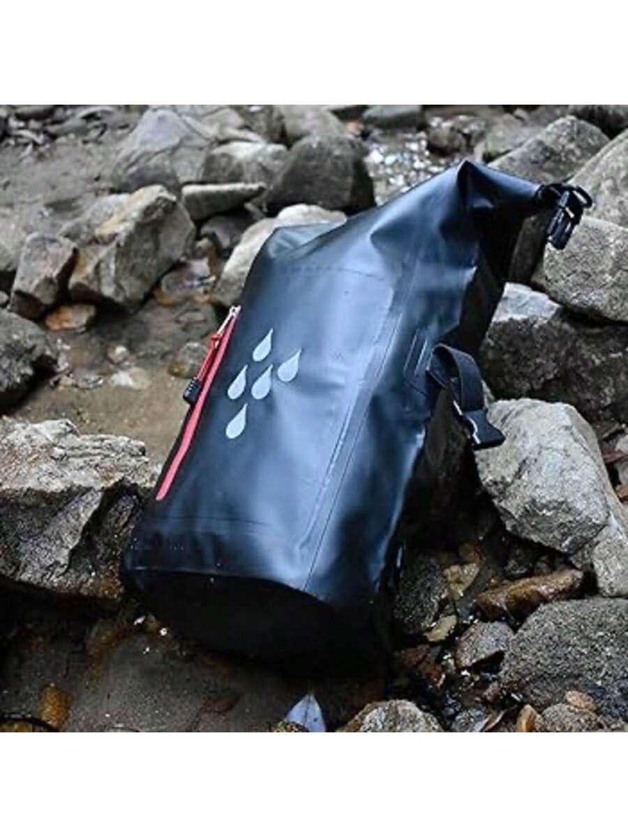 Mochila Impermeable 25L para Senderismo, Camping, Playa y Ciclismo – Bolsa Estanca con Cierre Enrollable, Ligera y Resistente al Agua – Disponible en Negro