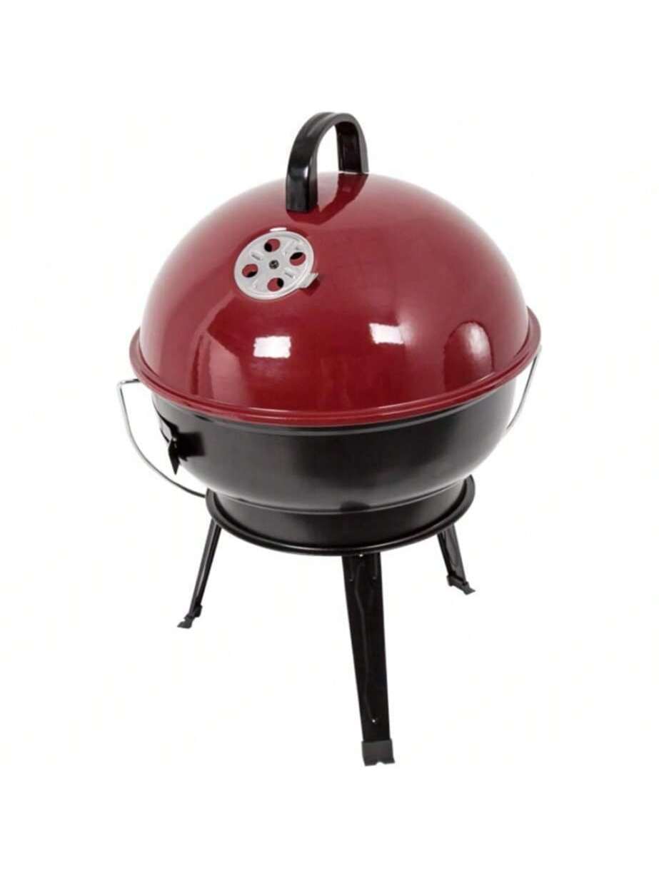 Parrilla de Carbón Portátil con Tapa – Barbacoa de Mano Plegable para Camping, Jardín y Picnic – Horno BBQ Compacto para Exterior