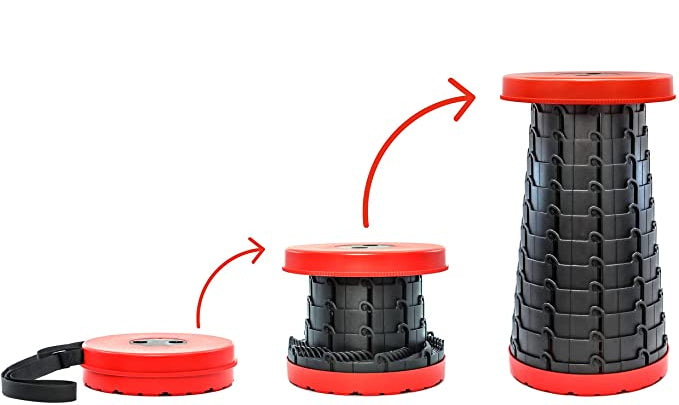 Taburete retráctil plegable – Ligero y ultra resistente