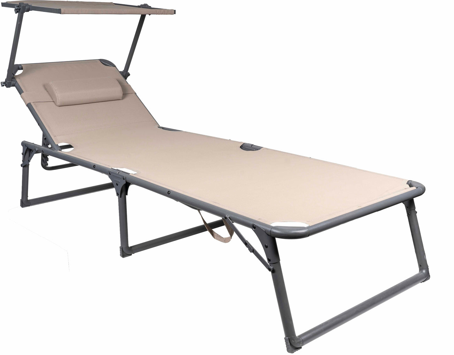 Tumbona Plegable Con Parasol - Resistente y Elegante FENGSEN