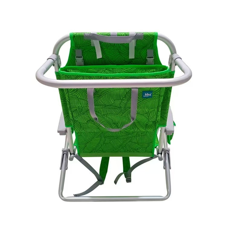 Silla de Playa Reclinable de Aluminio - 8 Posiciones Ajustables, Bolsa Nevera Desmontable, Bolsillos Laterales, Soporte de hasta 113 kg