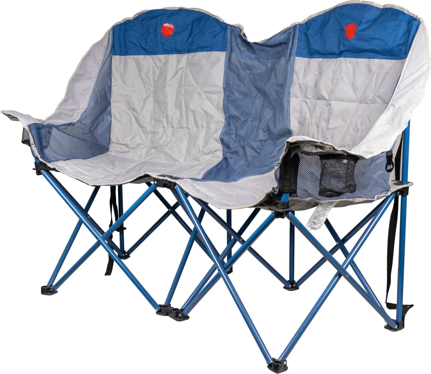 Silla de campamento plegable doble con ajuste circular y respaldo acolchado