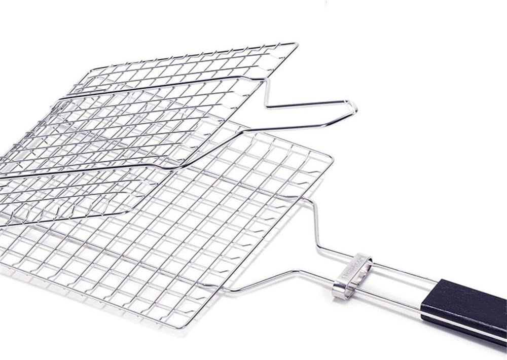 Rejilla doble para asados 28×28 cm – diseño rectangular con ajuste seguro