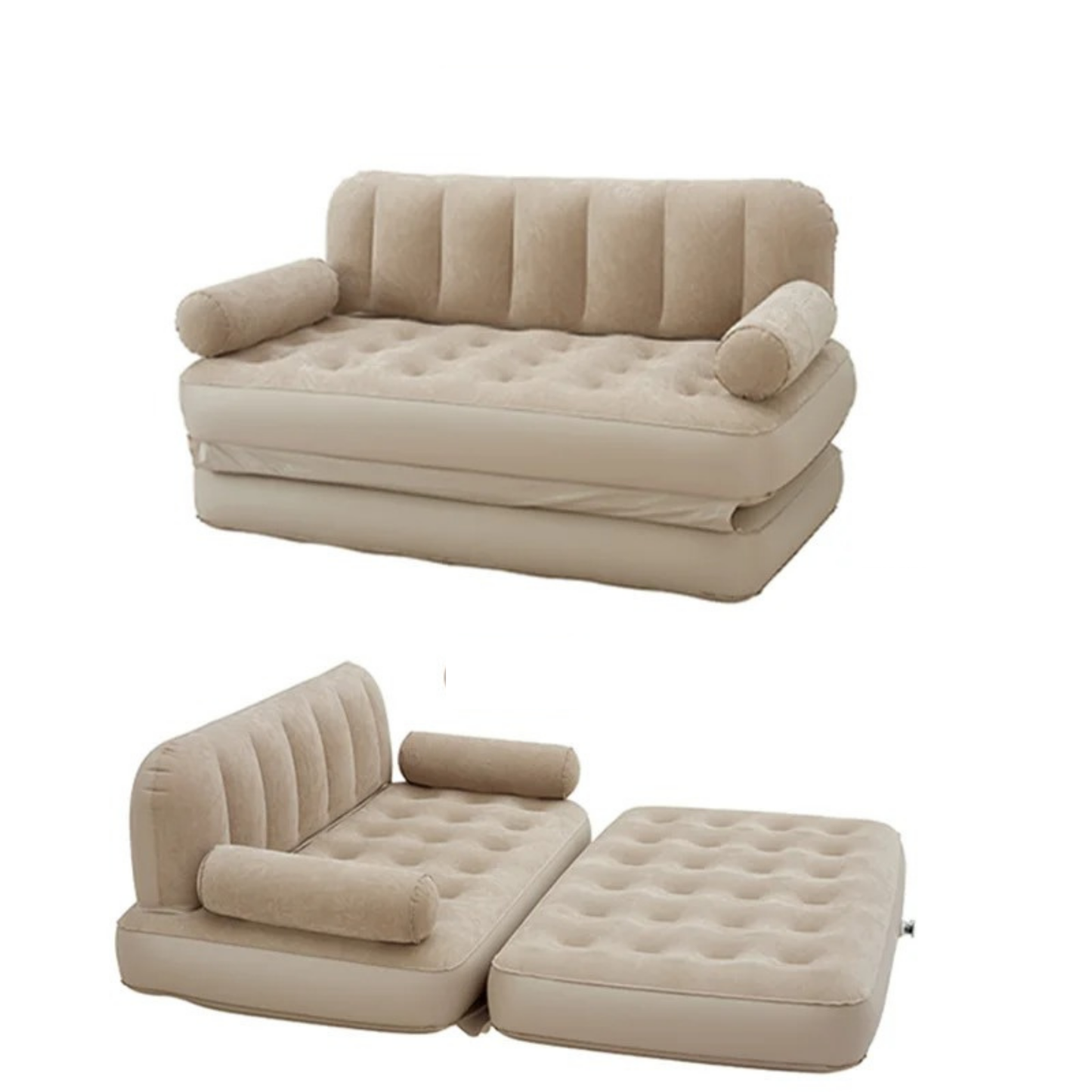FENGSEN Sofá Cama Inflable Plegable Doble 190*150*65 cm con Bomba Eléctrica – Ideal para Hogar y Camping (Copy)