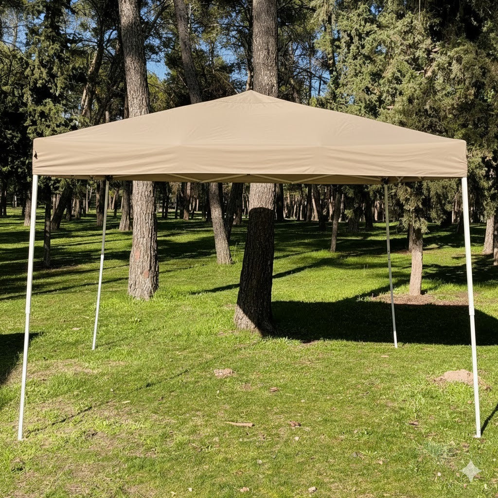 Carpa Básica Patas Cuadras 3x3 M Plegable para Exterior Jardín Camping Playa Picnics y Eventos Al Aire Libre Montaje Rápido Estructura Metálica