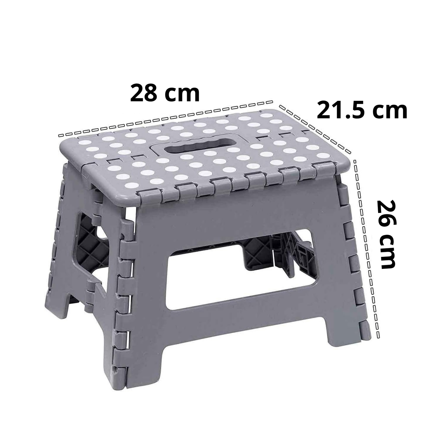 Taburete Plegable con Asa y Superficie Antideslizante