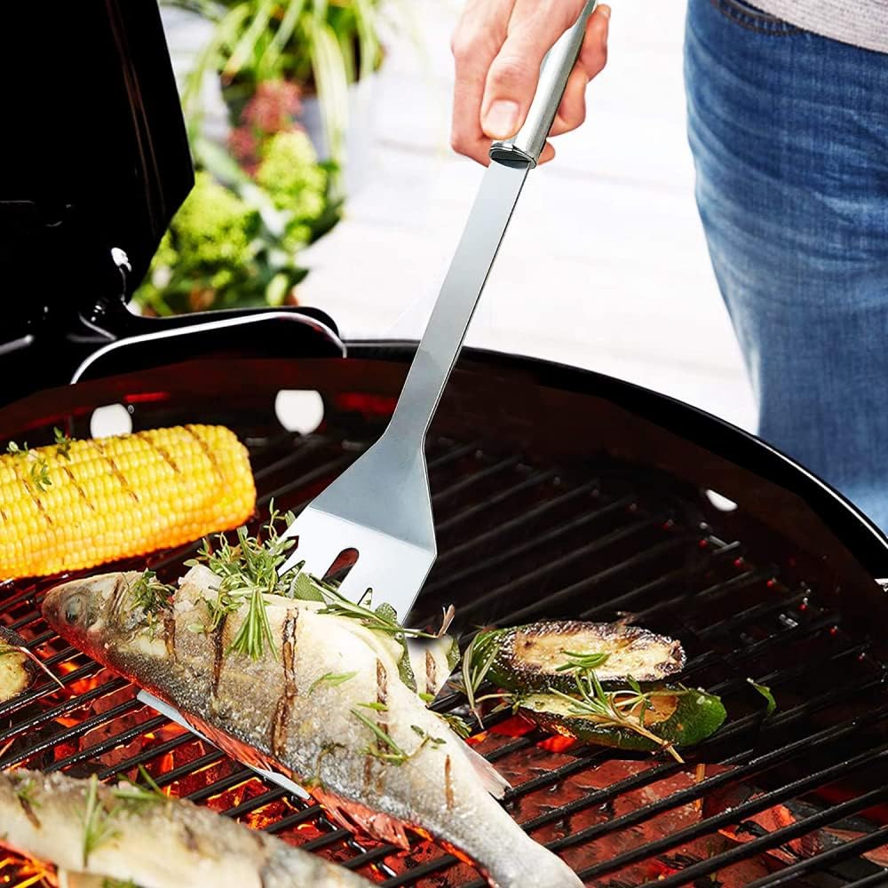 Herramientas para Barbacoa de Acero Inoxidable – Set de 5 Piezas con Bolsa de Transporte