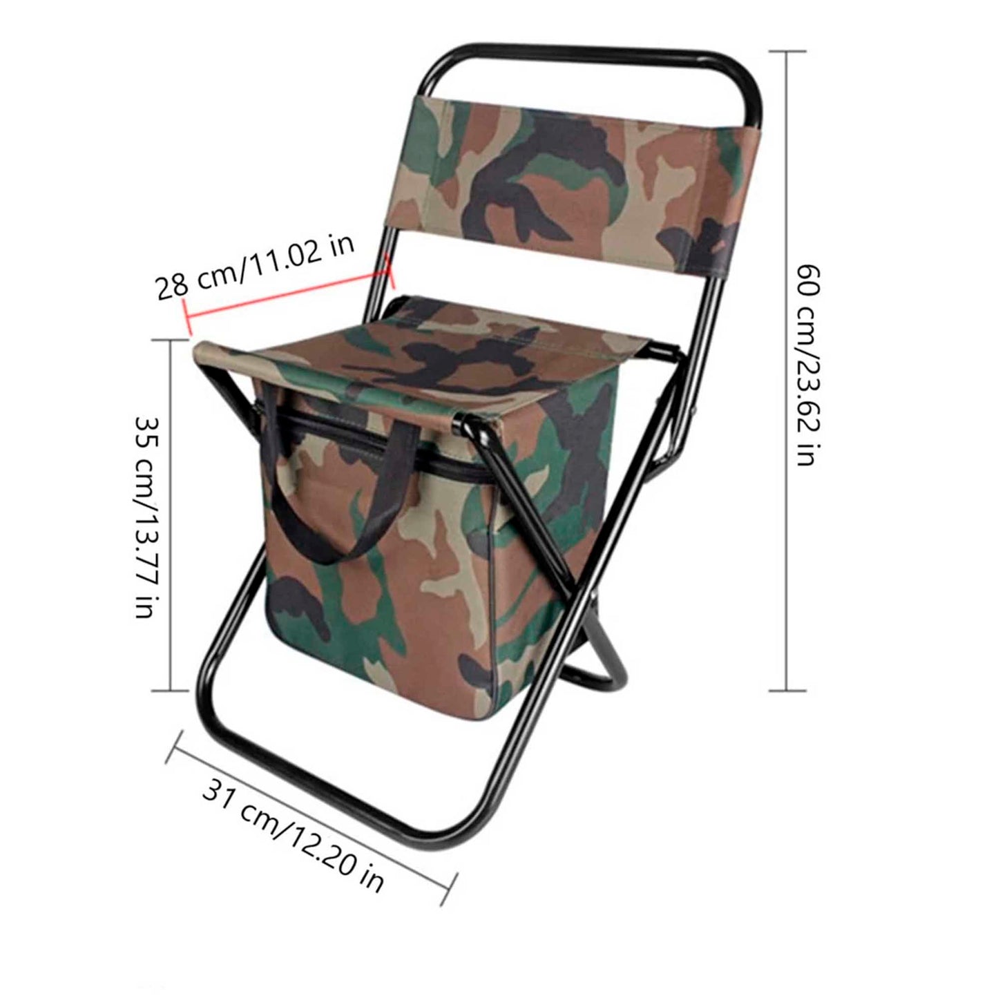 Silla ligera para exteriores con diseño único y bolsillo de almacenamiento