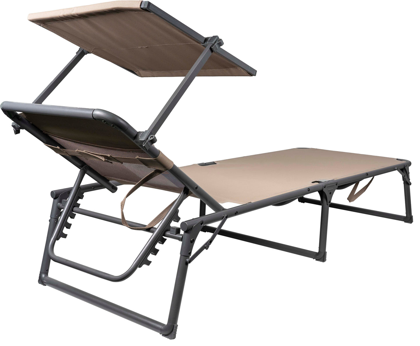 Tumbona Plegable Con Parasol - Resistente y Elegante FENGSEN
