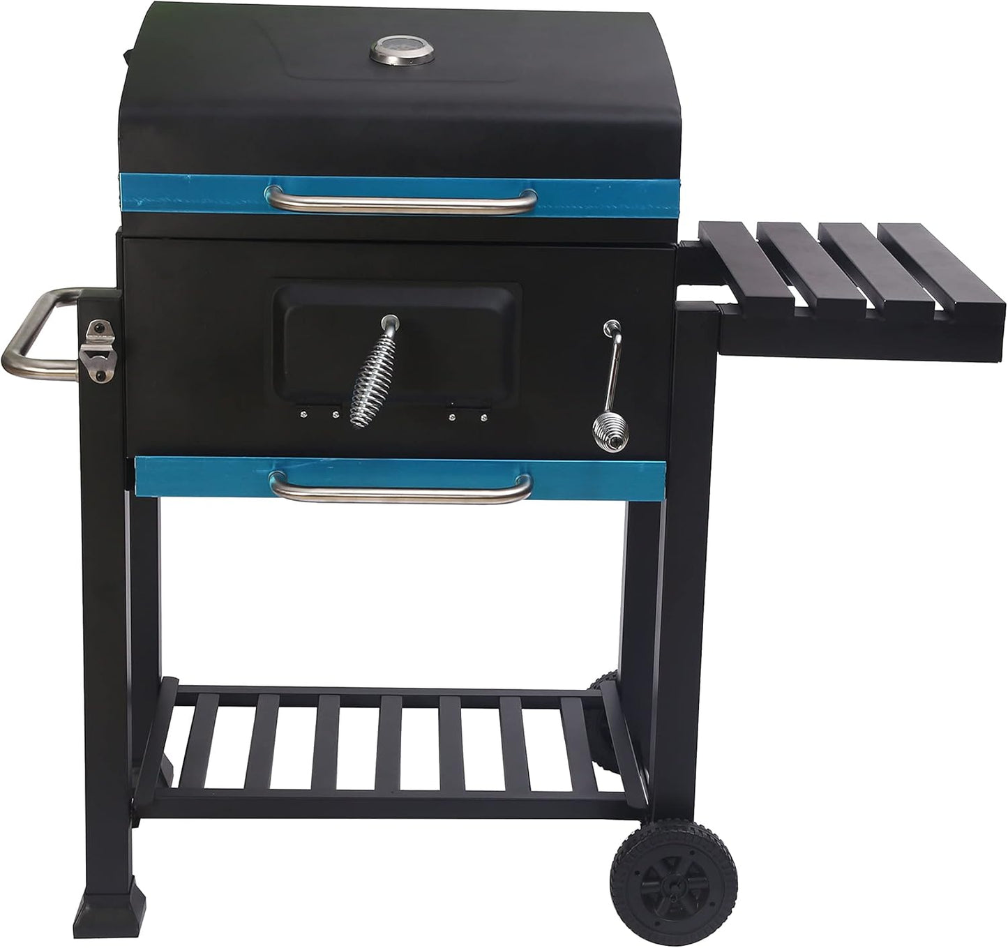 Barbacoa de carbón vegetal para jardín con estante regulable - Perfecto para compartir