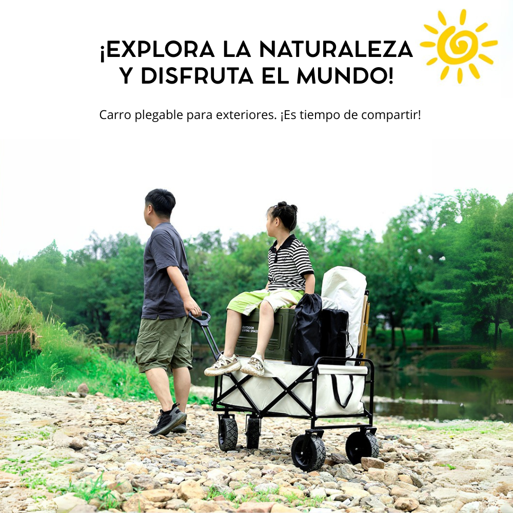 Carrito de Playa y Camping Plegable – Resistente e Impermeable FENGSEN