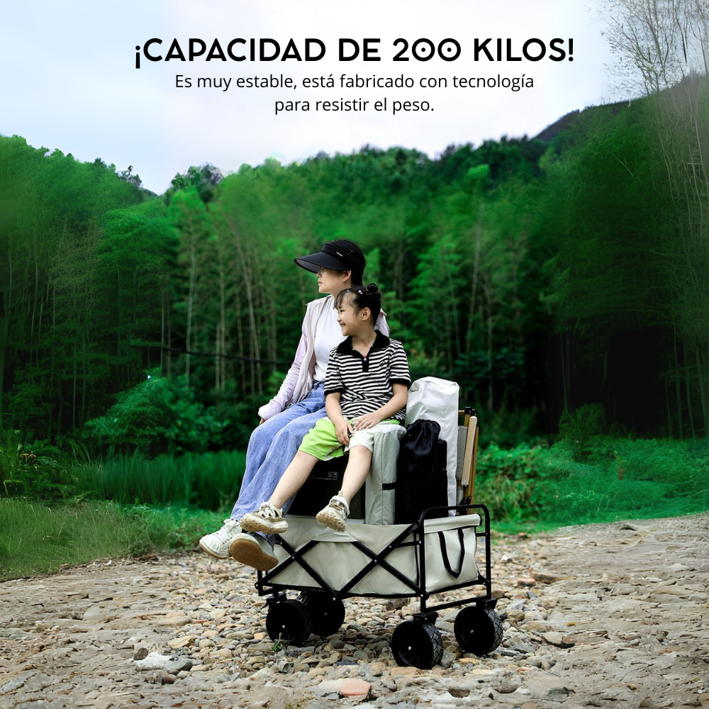 Carrito de Playa y Camping Plegable – Resistente e Impermeable FENGSEN