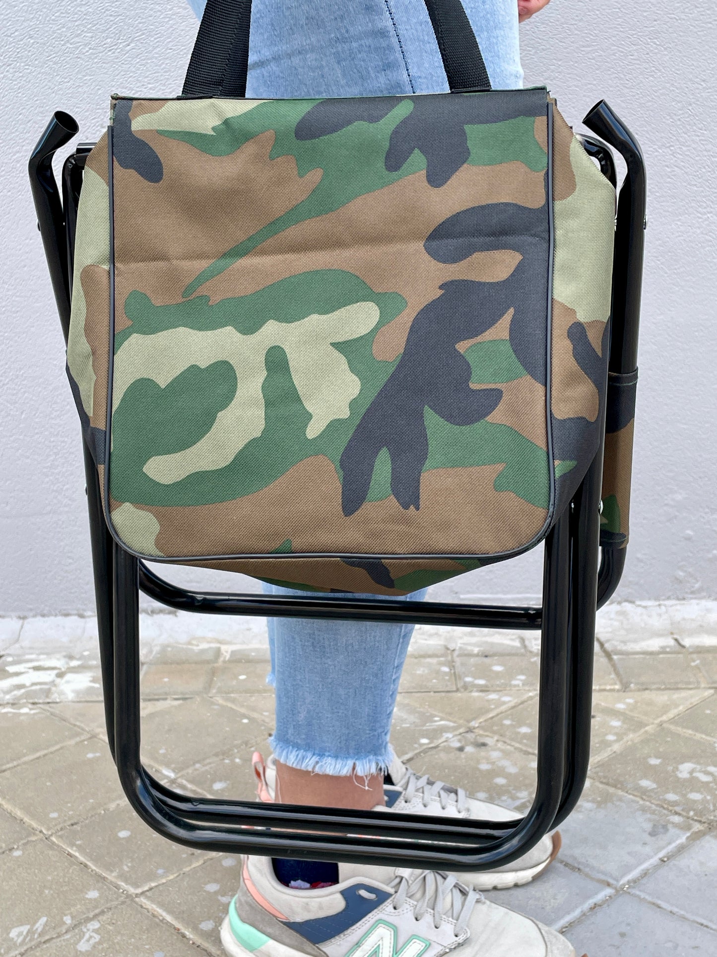 Silla ligera para exteriores con diseño único y bolsillo de almacenamiento
