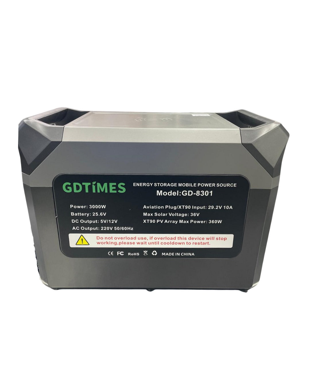 Estación de energía portátil GDTimes GD-8301 de 3000W.