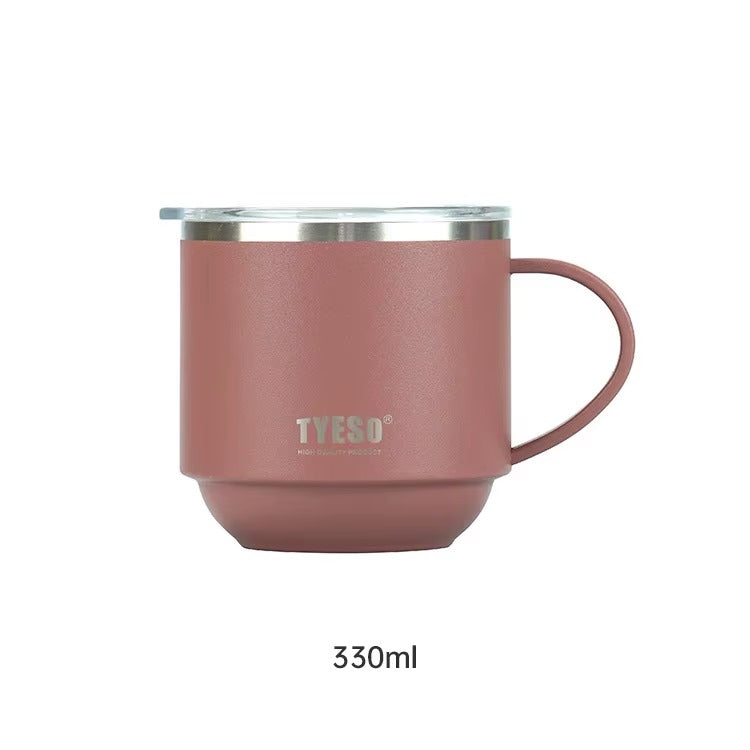 ☕ Taza Térmica Compacta de Acero Inoxidable (330ml) | Estilo Minimalista y Asas