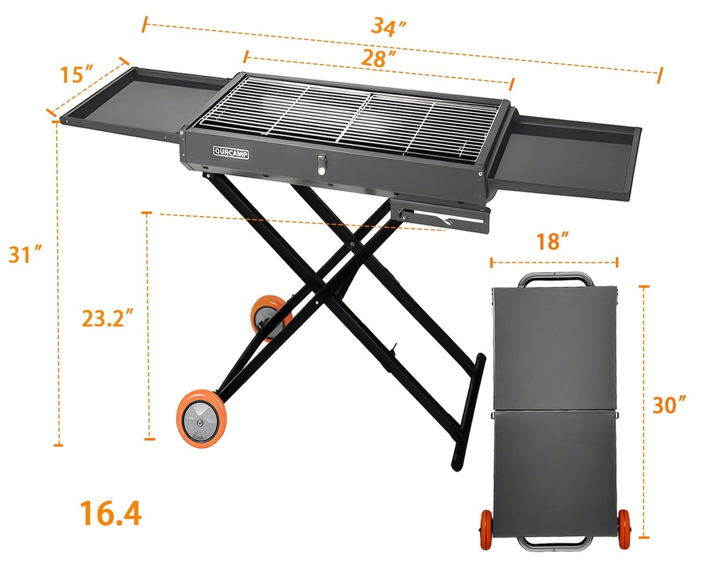 Parrilla Portátil Plegable Ourcamp