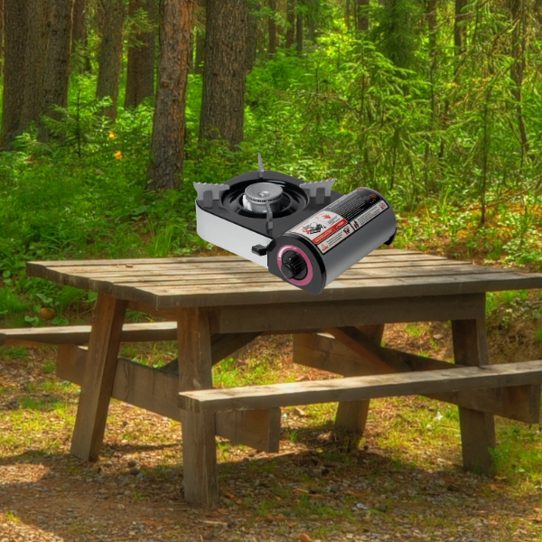 Hornillo De Gas Butano Portátil - Fácil de usar, con un diseño compacto y elegante - Uso exterior o de emergencia