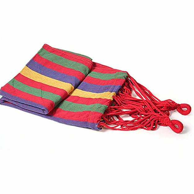 🏖️ Hamaca Doble a Rayas Multicolor