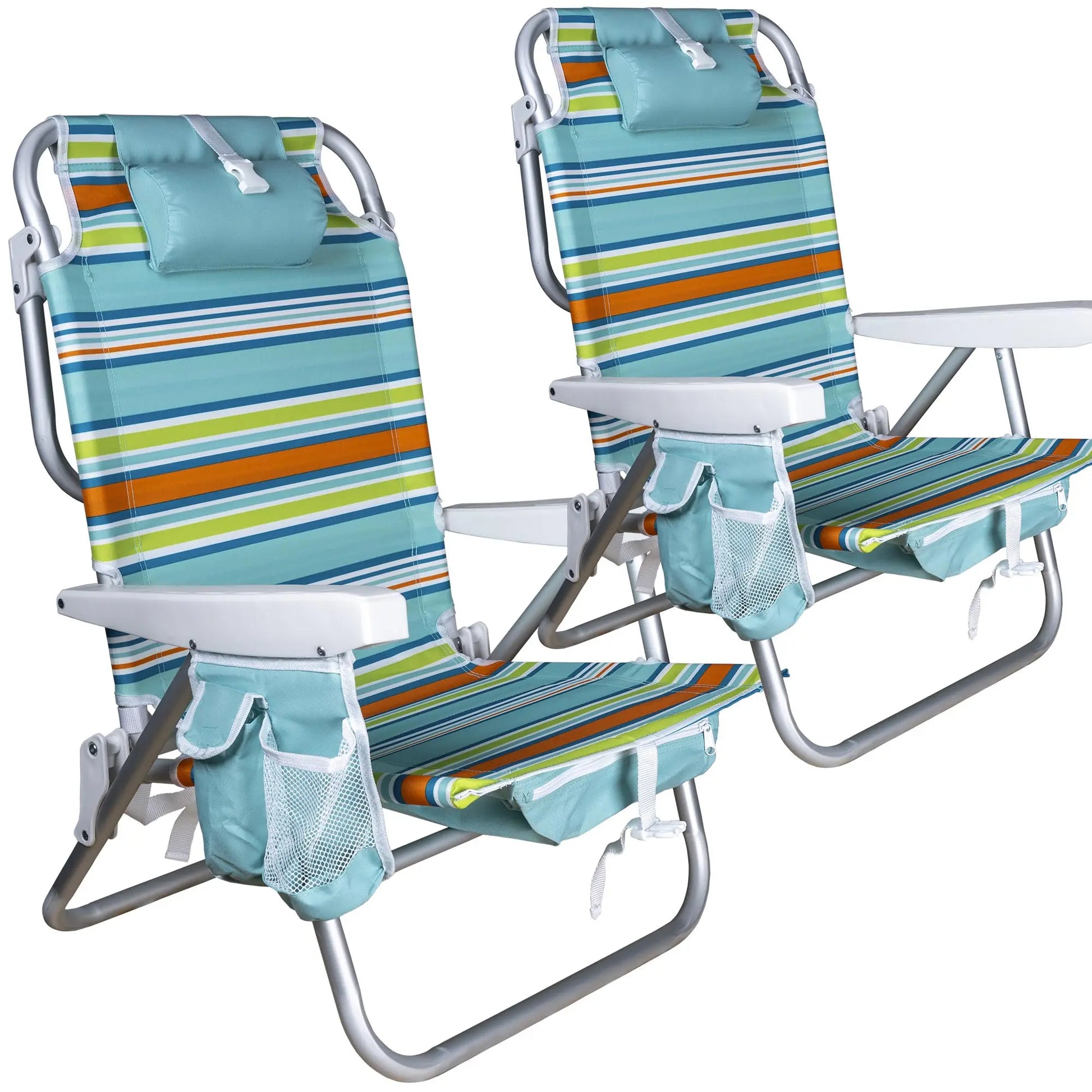 Pack de 2 Sillas de Playa Plegables - FENGSEN - Tumbona resistentes y cómodas FENGSEN