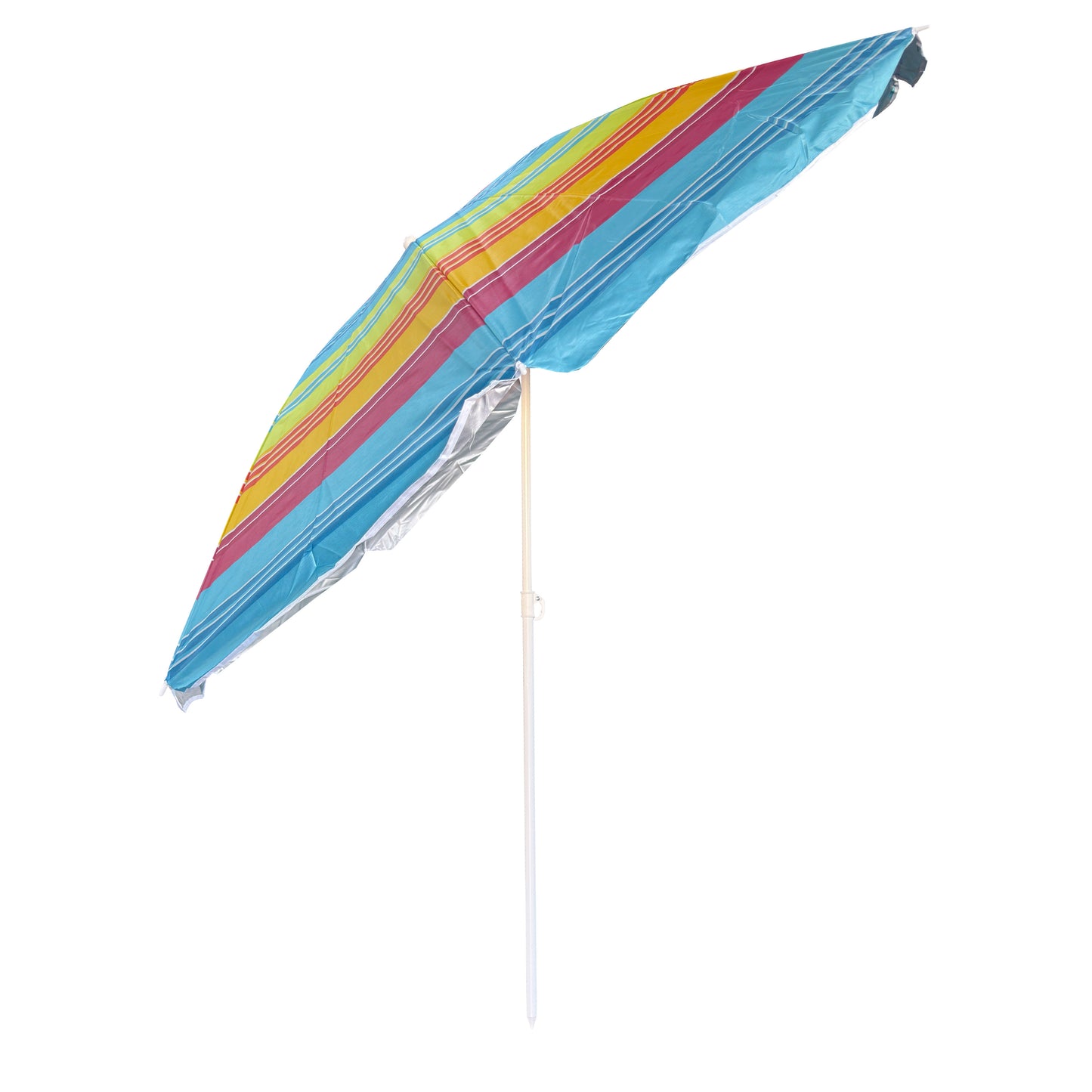Sombrilla de Playa con Giro Orientable | Diámetro 85CM | Parasol Colorido con Protección Solar UV | Tela 170T Revestida en Plata | Tubo 19/22mm | 5 Colores ALEATORIOS