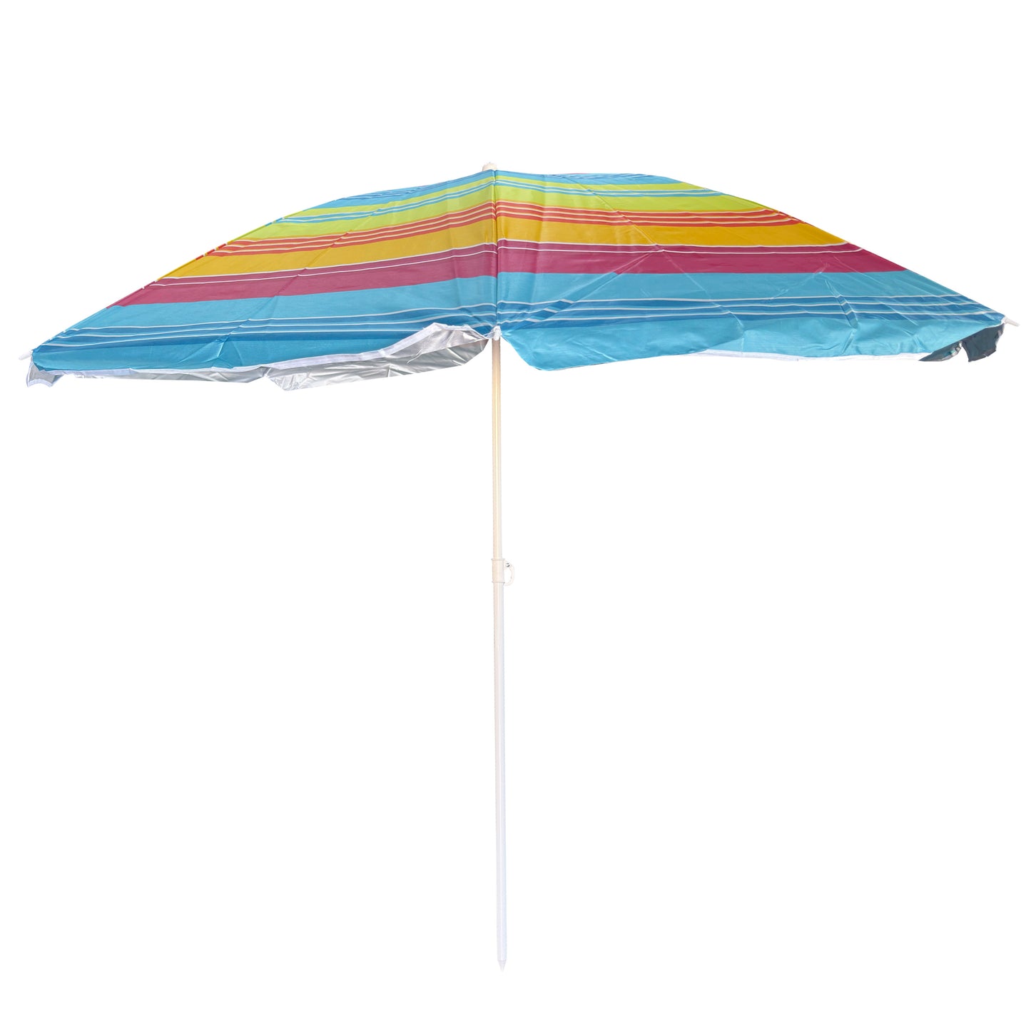 Sombrilla de Playa con Giro Orientable | Diámetro 85CM | Parasol Colorido con Protección Solar UV | Tela 170T Revestida en Plata | Tubo 19/22mm | 5 Colores ALEATORIOS