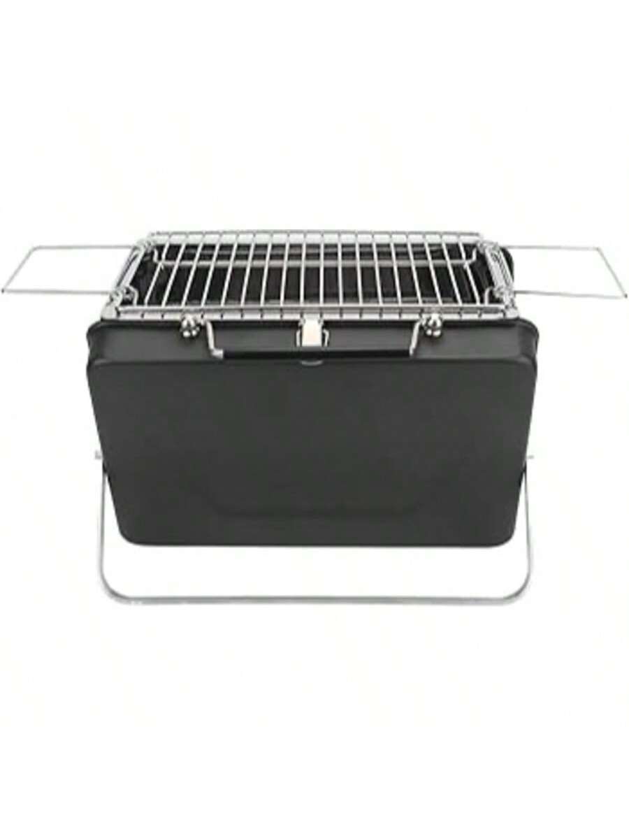 Parrilla Portátil de Carbón para Barbacoa | BBQ Plegable de Acero Inoxidable | Mini Parrilla de Mesa 24x22x29 cm para Camping, Picnic y Jardín