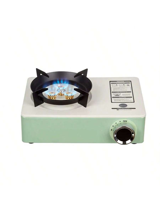 Estufa de Gas Portátil para Camping con 3 Quemadores | Mini Cocina de Gas Butano/Propano con Perilla Antideslizante y Cuerpo Reforzado | Ideal para Acampar, Picnic y Cocina Exterior
