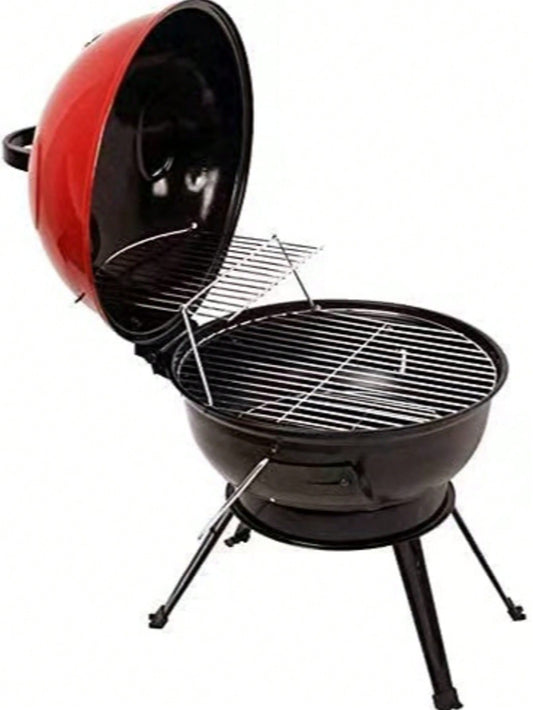Parrilla de Carbón Portátil con Tapa – Barbacoa de Mano Plegable para Camping, Jardín y Picnic – Horno BBQ Compacto para Exterior