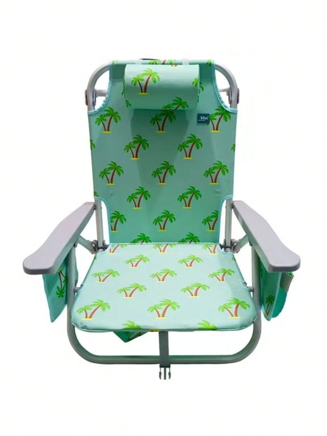 Silla de Playa Reclinable de Aluminio - 8 Posiciones Ajustables, Bolsa Nevera Desmontable, Bolsillos Laterales, Soporte de hasta 113 kg