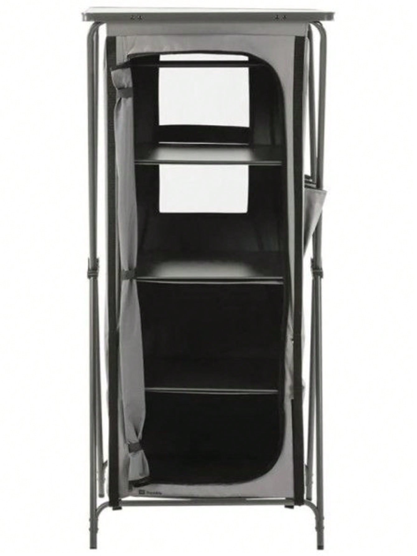 Armario de Camping Plegable 143x65x45cm con Bolsa | Estantería Portátil de Tela con 4 Niveles | Organizador de Ropa para Camping, Playa y Viajes