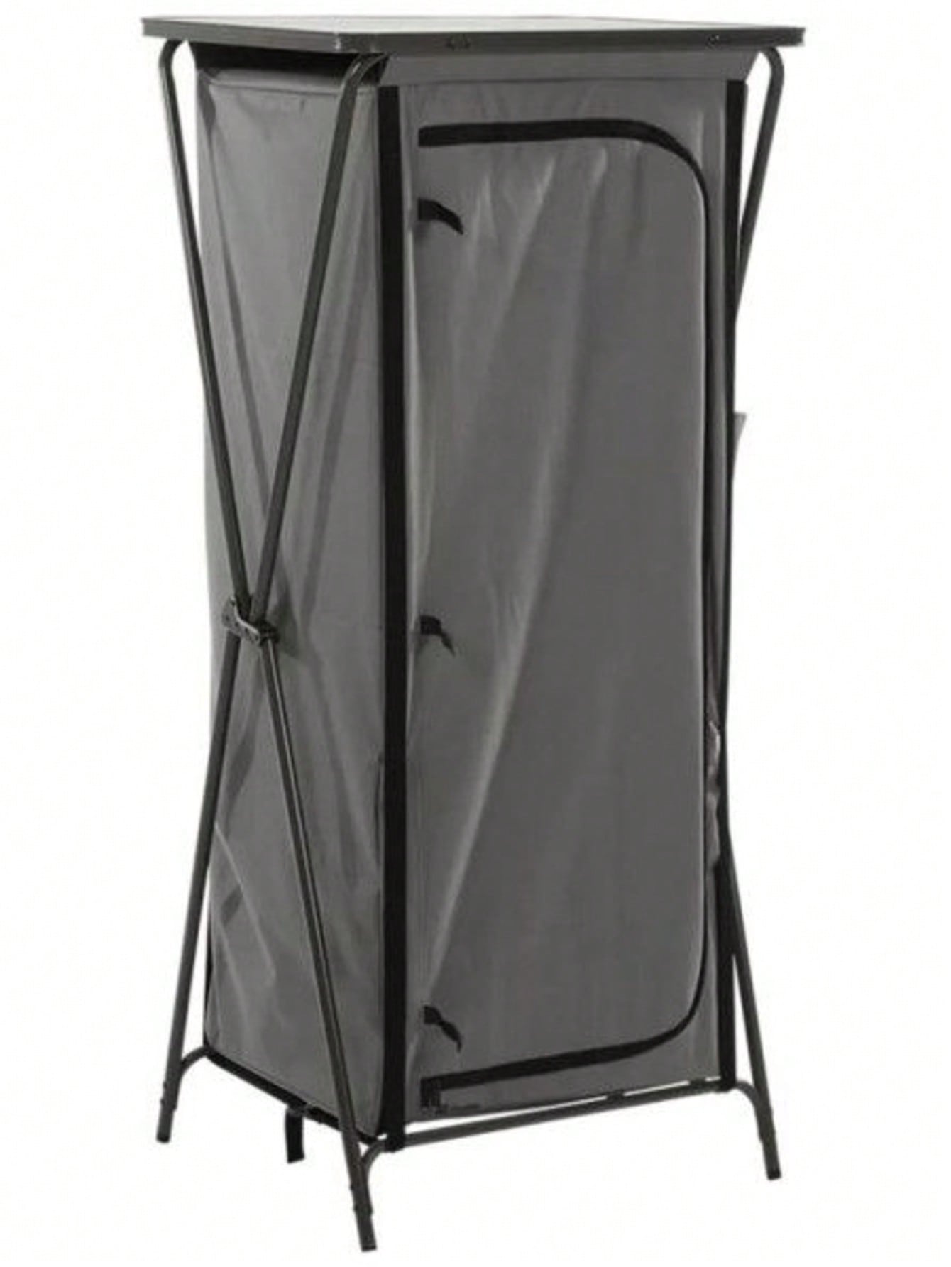 Armario de Camping Plegable 143x65x45cm con Bolsa | Estantería Portátil de Tela con 4 Niveles | Organizador de Ropa para Camping, Playa y Viajes