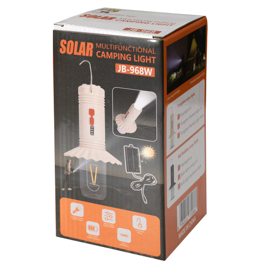 Lámpara Camping Solar Multifunción JB-968W