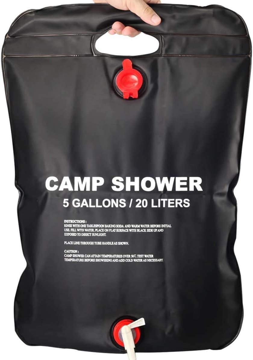 Bolsa de Ducha Solar 25 L – Plegable y Portátil para Camping