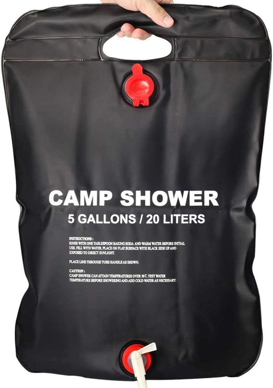 Bolsa de Ducha Solar 25 L – Plegable y Portátil para Camping
