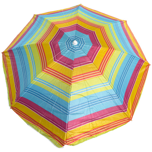 Sombrilla de Playa con Giro Orientable | Diámetro 85CM | Parasol Colorido con Protección Solar UV | Tela 170T Revestida en Plata | Tubo 19/22mm | 5 Colores ALEATORIOS