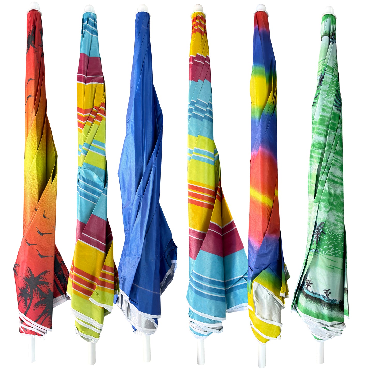 Sombrilla de Playa con Giro Orientable | Diámetro 85CM | Parasol Colorido con Protección Solar UV | Tela 170T Revestida en Plata | Tubo 19/22mm | 5 Colores ALEATORIOS