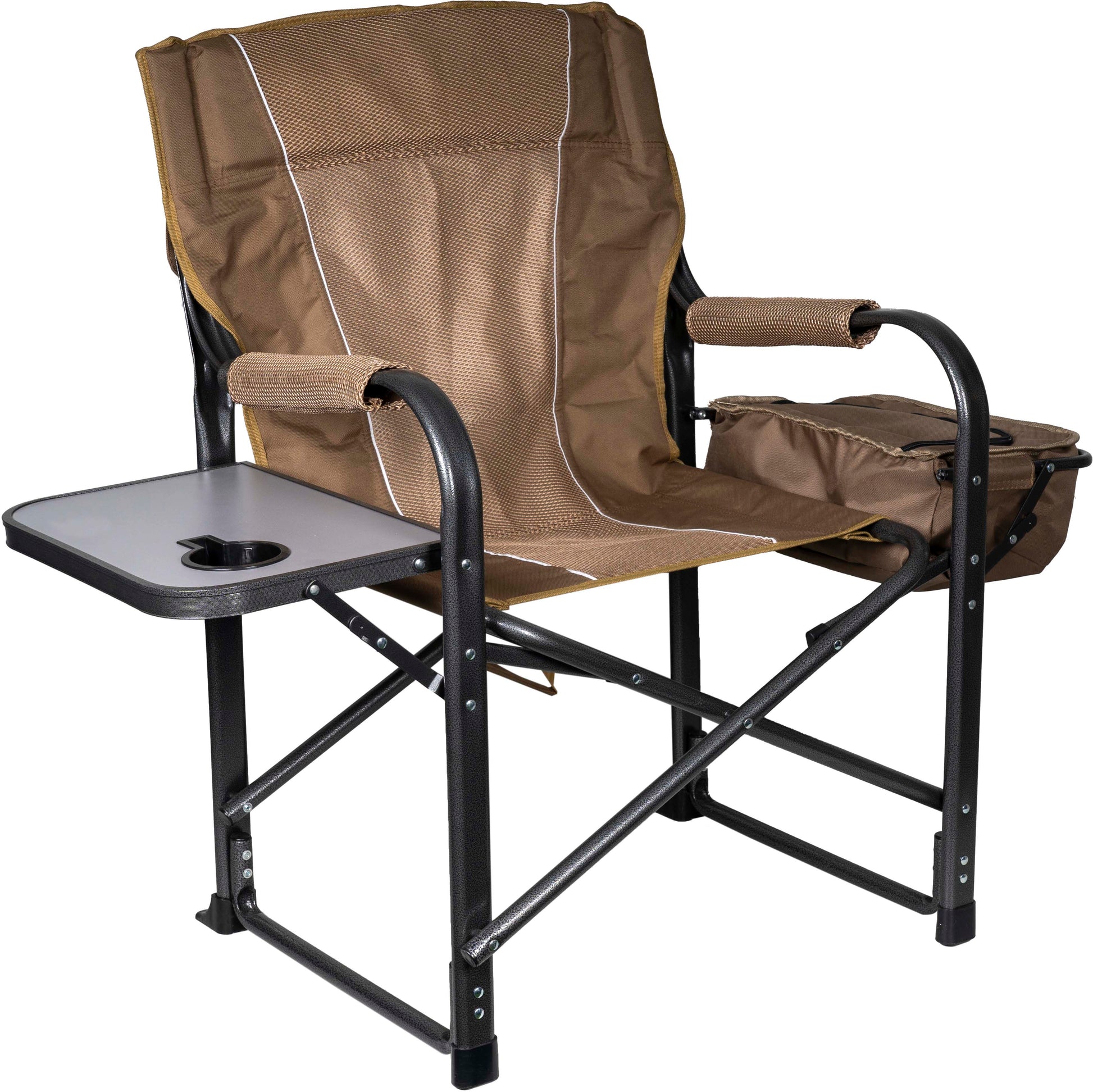 Silla Plegable Con Portavasos y Nevera - Perfecto para Camping y Playa FENGSEN