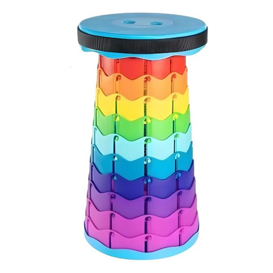 Taburete retráctil plegable – Color arcoíris, ligero y ultra resistente