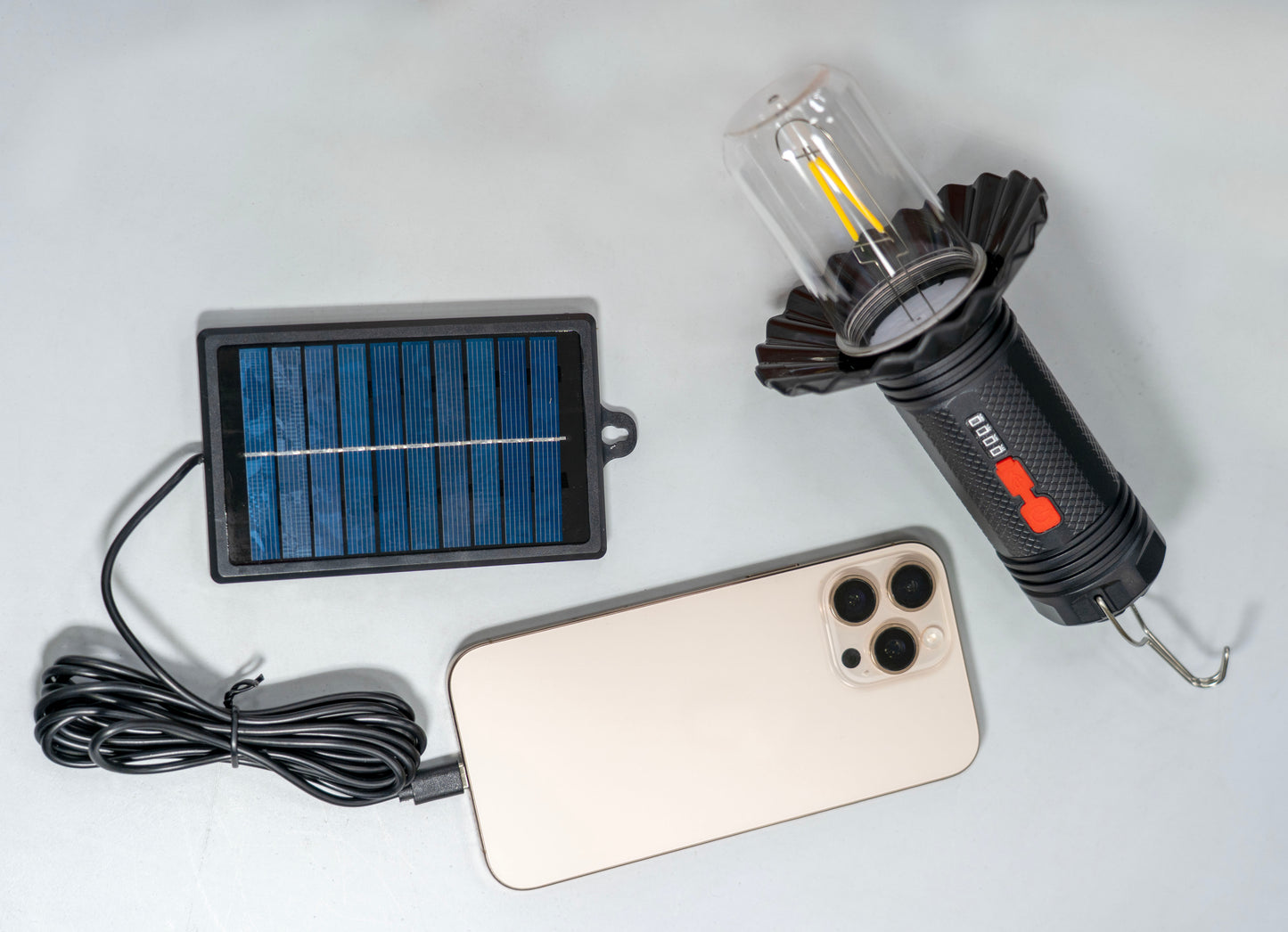 Lámpara Camping Solar Multifunción JB-968W