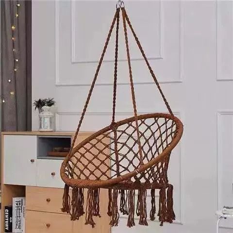 Silla Colgante de Macramé – Diseño Boho, Ideal para Interiores y Exteriores FENGSEN