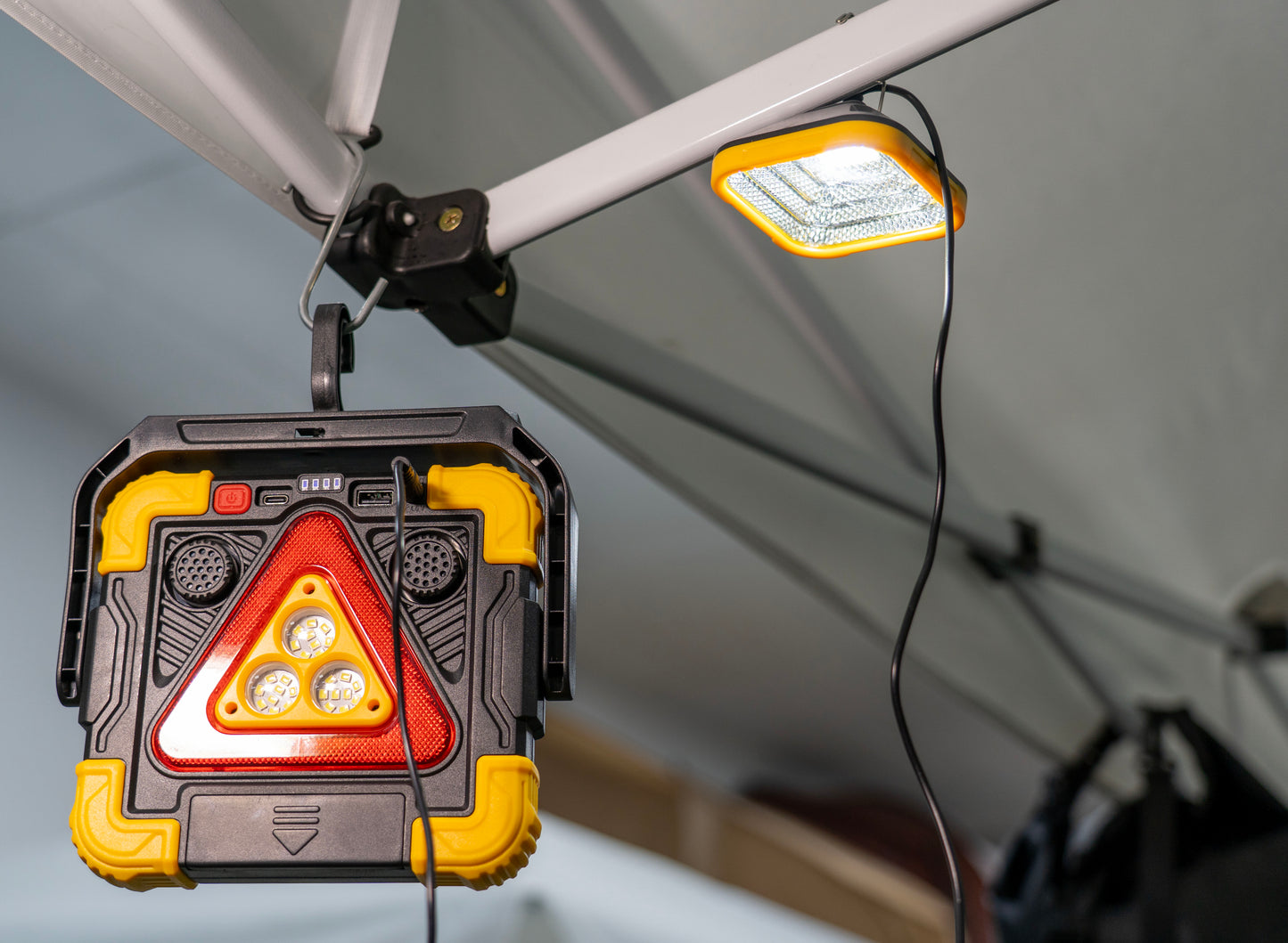 Luz de Emergencia Solar + Power Bank + Alarma