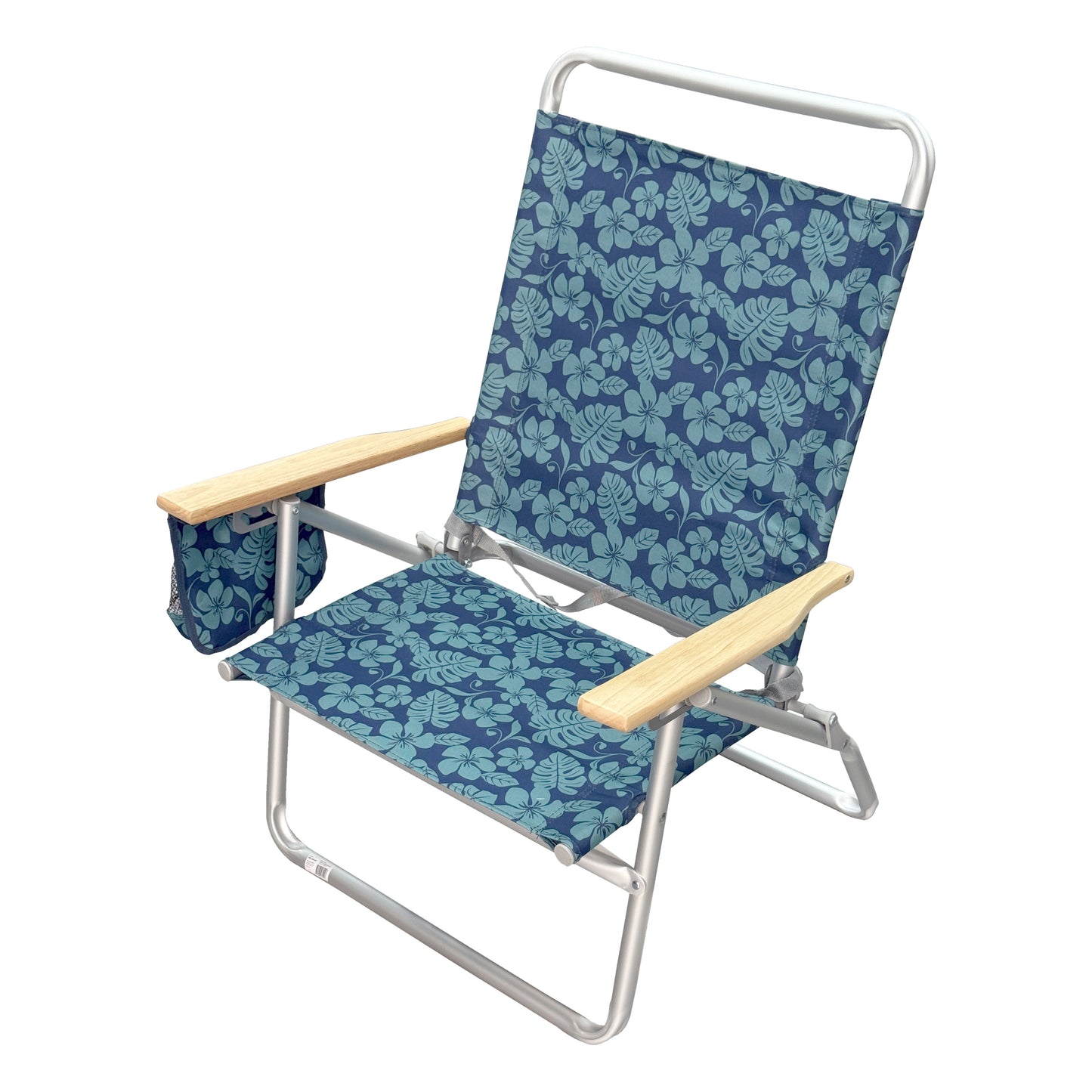 Silla de Playa Plegable de Aluminio | Respaldo Reclinable en 3 Posiciones | Reposabrazos de Madera | 4 Colores Disponibles | Ligera y Resistente para Camping y Playa