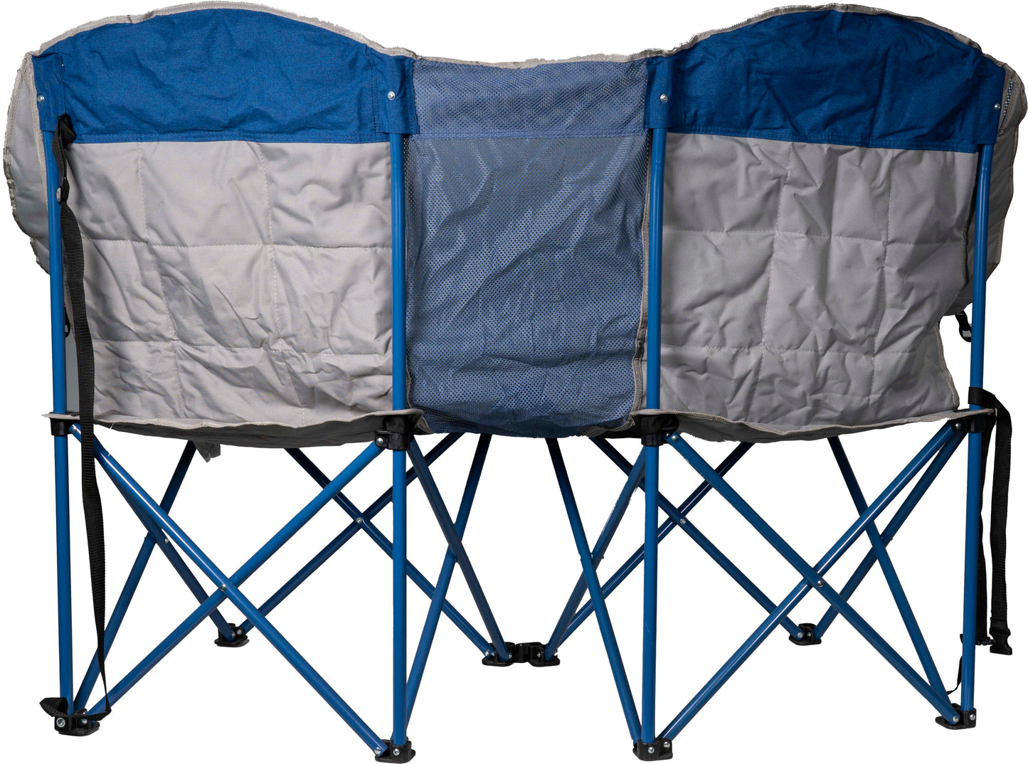 Silla de campamento plegable doble con ajuste circular y respaldo acolchado