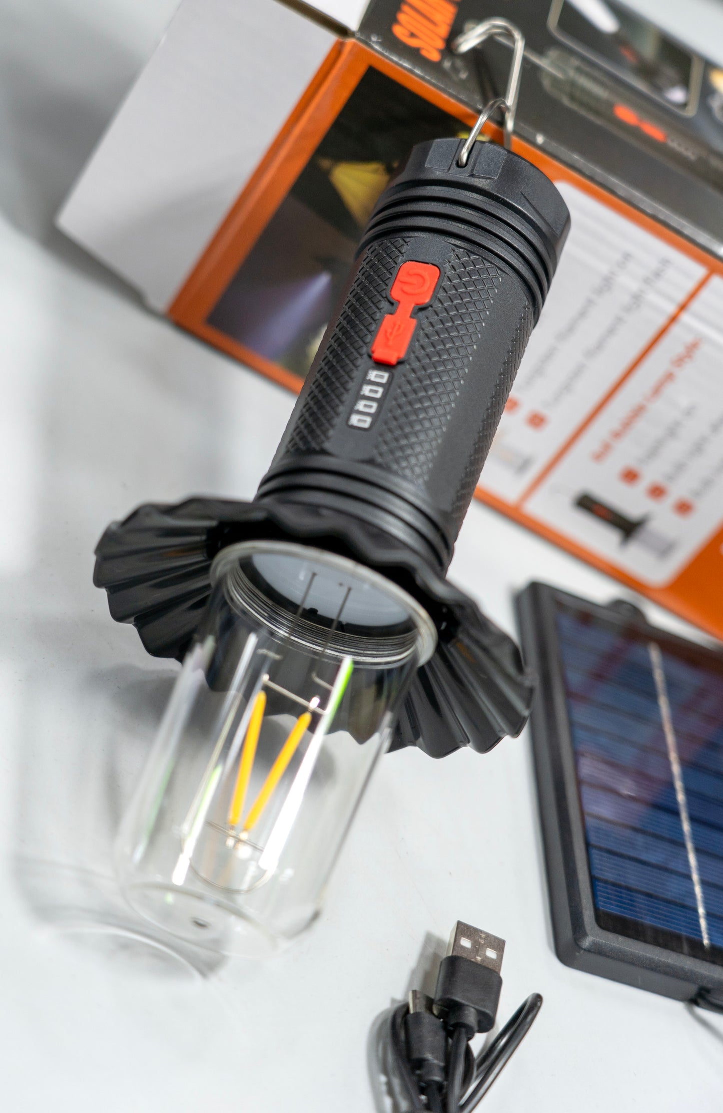 Lámpara Camping Solar Multifunción JB-968W