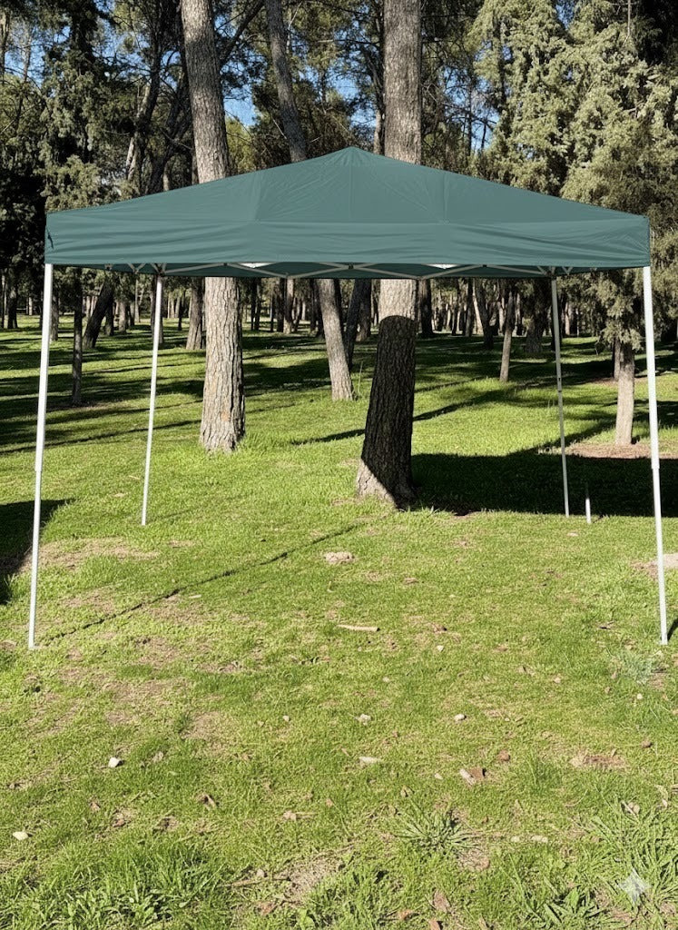 Carpa Básica Patas Cuadras 3x3 M Plegable para Exterior Jardín Camping Playa Picnics y Eventos Al Aire Libre Montaje Rápido Estructura Metálica