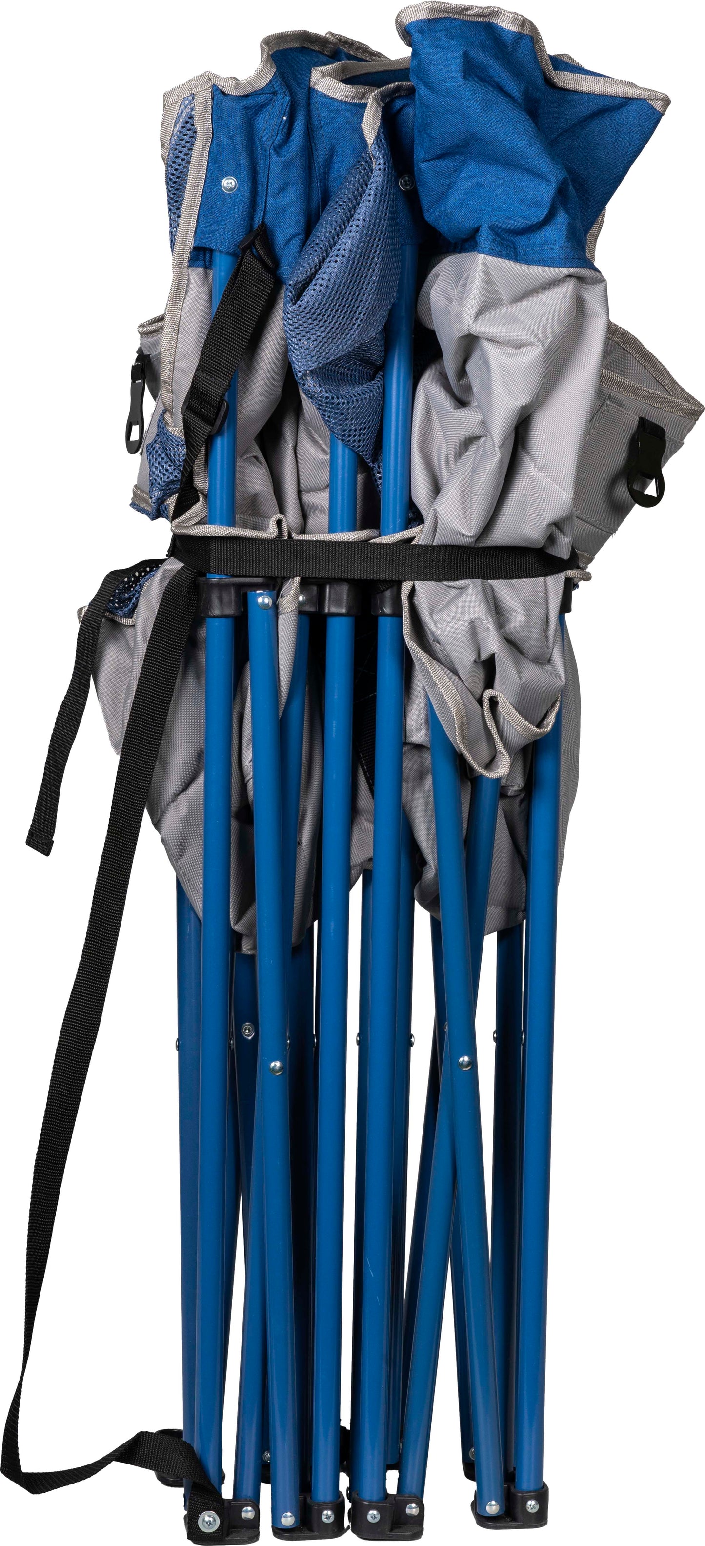 Silla de campamento plegable doble con ajuste circular y respaldo acolchado