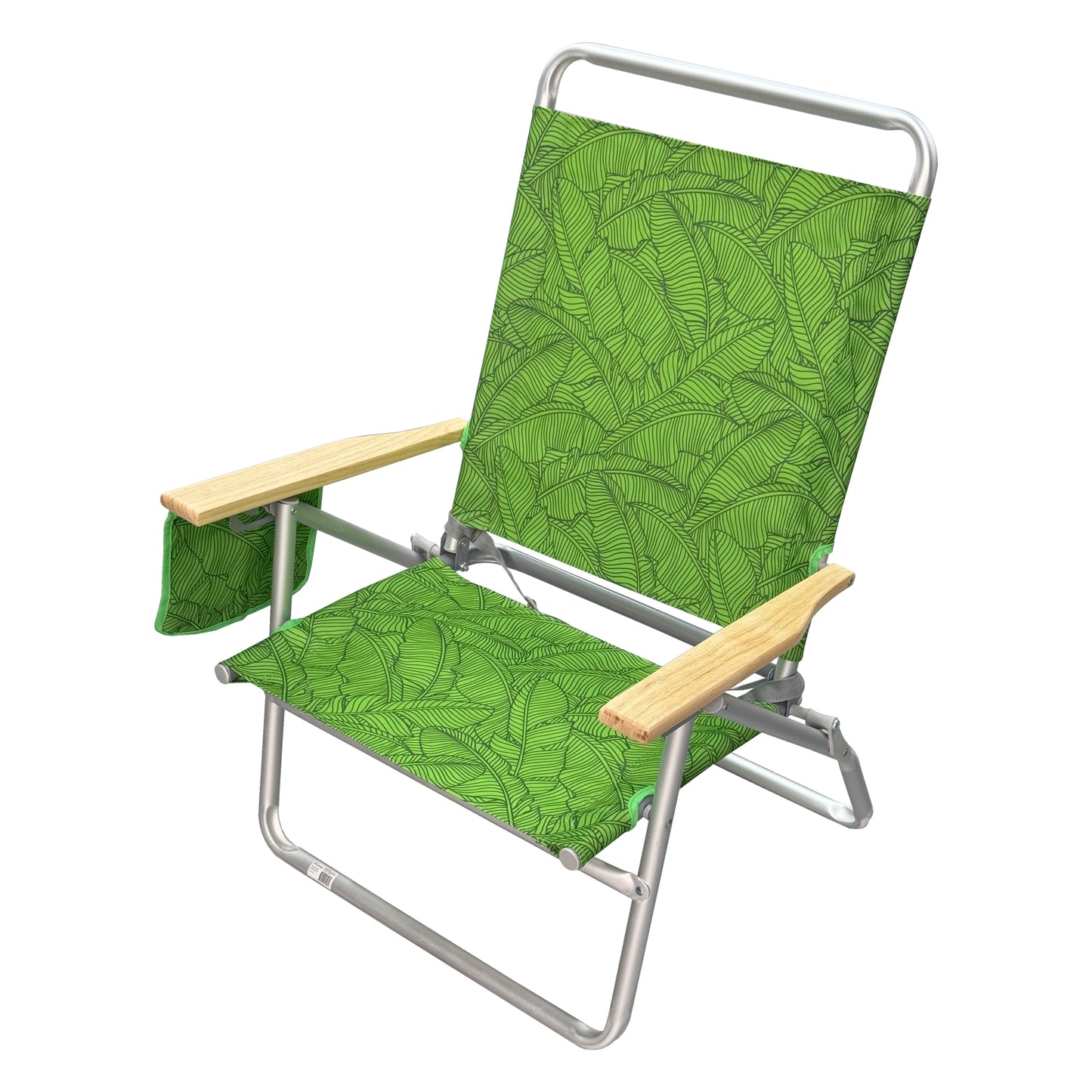 Silla de Playa Plegable de Aluminio | Respaldo Reclinable en 3 Posiciones | Reposabrazos de Madera | 4 Colores Disponibles | Ligera y Resistente para Camping y Playa