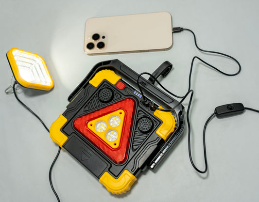 Luz de Emergencia Solar + Power Bank + Alarma